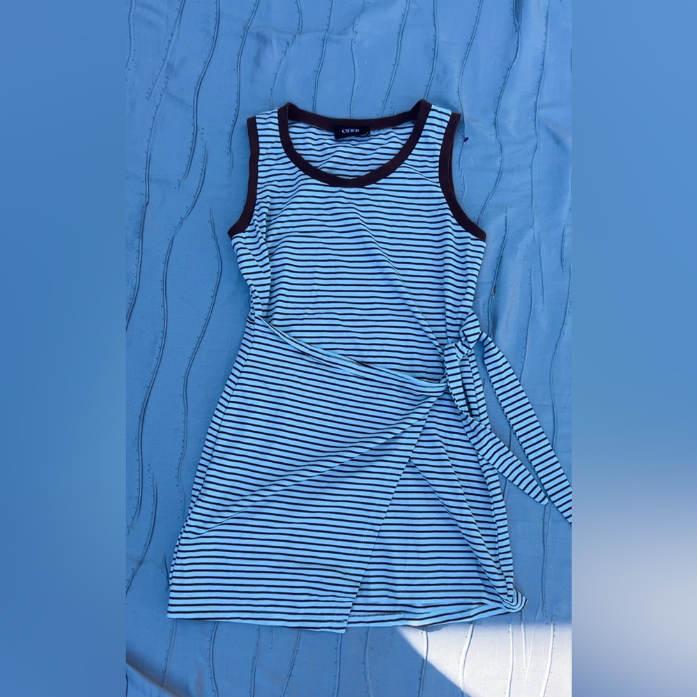 Cider Black and White Striped Dress